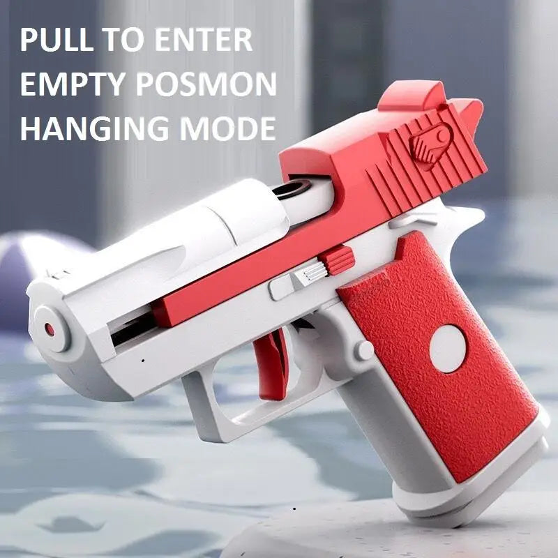 Hot Mini Desert Eagle Mechanical Continuous Firing Water Gun Shooting Game Summer Outdoor Beach Toy Gun for Children Boys Gifts ALPENZO