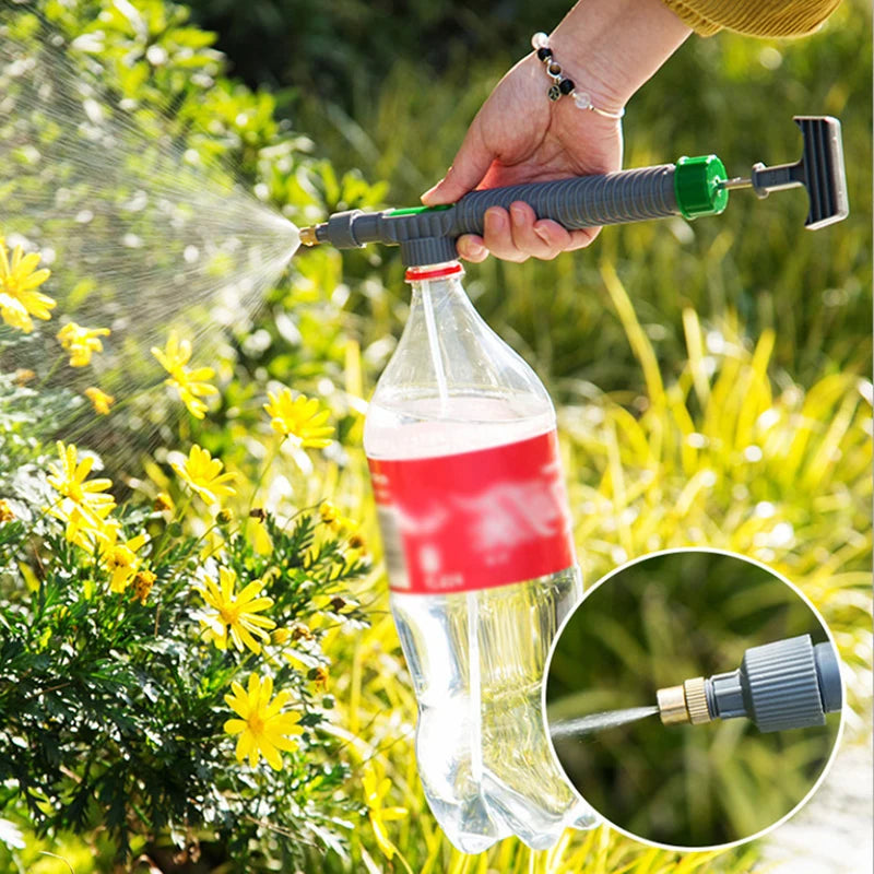 High Pressure Air Pump Manual Sprayer Adjustable Drink Bottle Spray Head Nozzle Garden Watering Tool Sprayer Agriculture Tools - ALPENZO