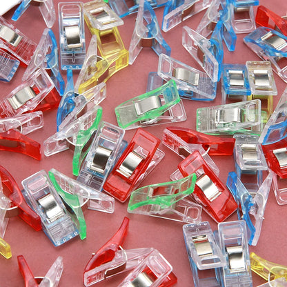 Sewing Clips Colorful Clips Multipurpose Plastic Craft Crocheting Knitting Safety Clothing Clips Color Binding Clips Paper - ALPENZO