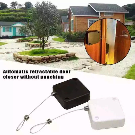 Punch-free Automatic Sensor Door Closer Automatically Close for All Doors Closer Punch-Free Automatic Drawstring Bracket - ALPENZO