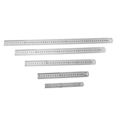 Stainless Steel Metal Straight Ruler Precision Double Sided Precision Measuring Tool Scale Metric Ruler Accessories 15-40cm ALPENZO
