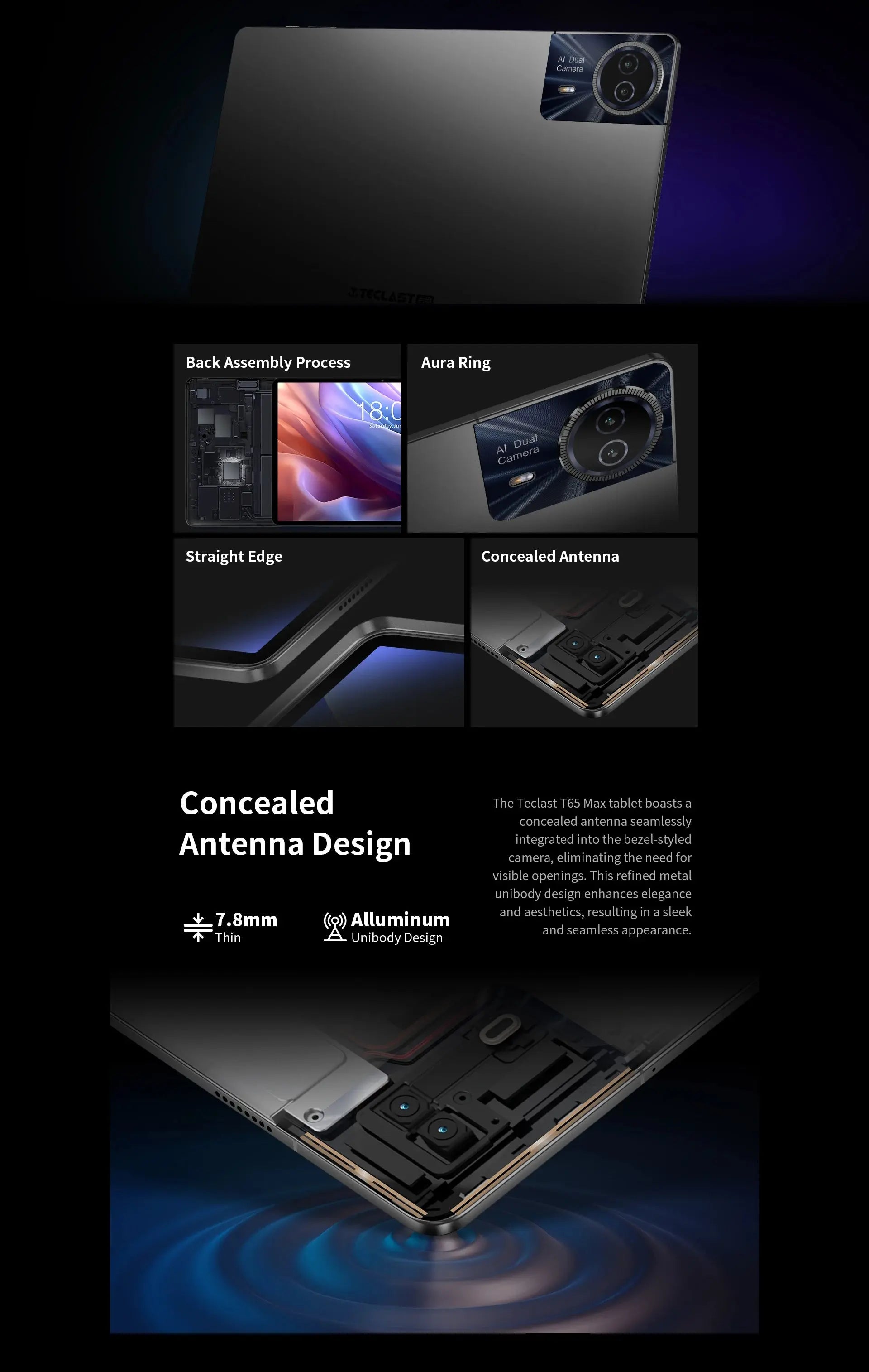 【World Premiere】Teclast T65 Max 13" HD Display Android 14 Tablet MediaTek G99 8GB RAM 256GB ROM 10000mAh Battery Widevine L1 - ALPENZO