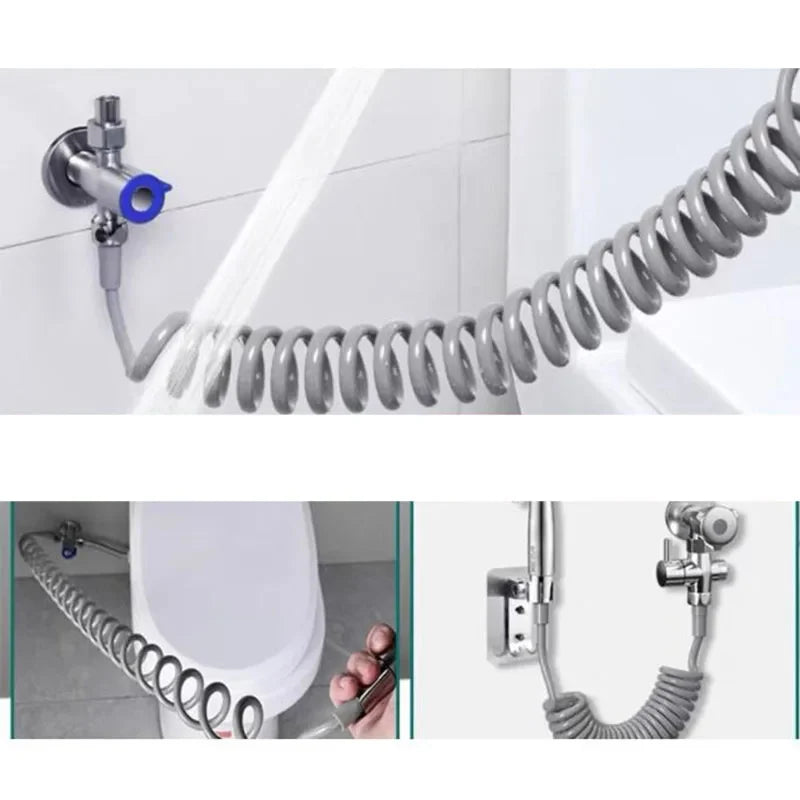 Spring Shower Nozzle Sprinkler Hose Soft Hoses Flexible Telescopic Tube Toilet Bidet Spray Pipe 1.5M/2M - ALPENZO