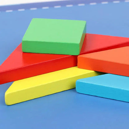 Wooden Jigsaw Magnetic Tangram Puzzle Book Educational Toys For Children Baby Kid Portable Montessori Learning Intelligence ALPENZO