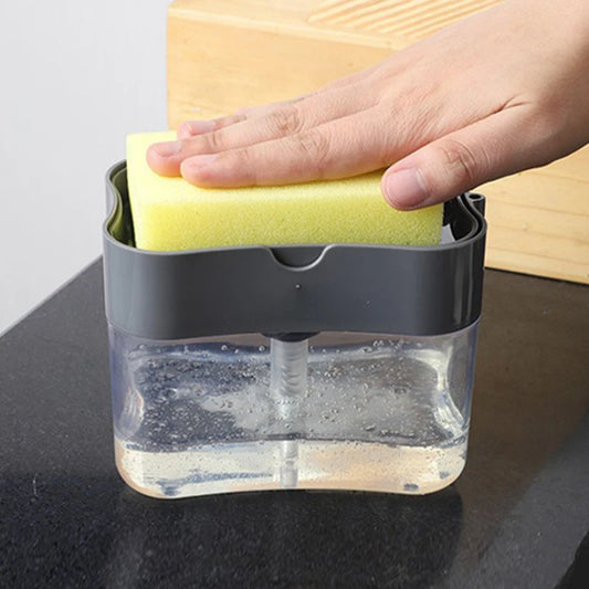 Kitchen Detergent Press Portable Soap Dispenser Pak Clean Cloth Dishwashing Pot Soap Dispenser Cleaning Tool - ALPENZO