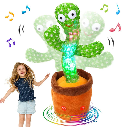 Dancing Cactus 120 Song Speaker Talking Usb Battery Voice Repeat Plush Cactu Dancer Toy Talk Plushie Stuffed Toys For Kids Gift ALPENZO