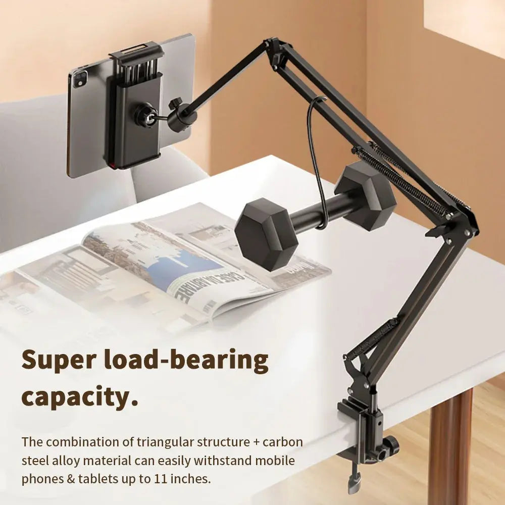 Tablet Holder for Bed with 90cm Metal Arm Pad Stand Tablet Bracket 360° Rotating Bed Phone Mount for 4.5~12.9 inch Phone Tablet - ALPENZO