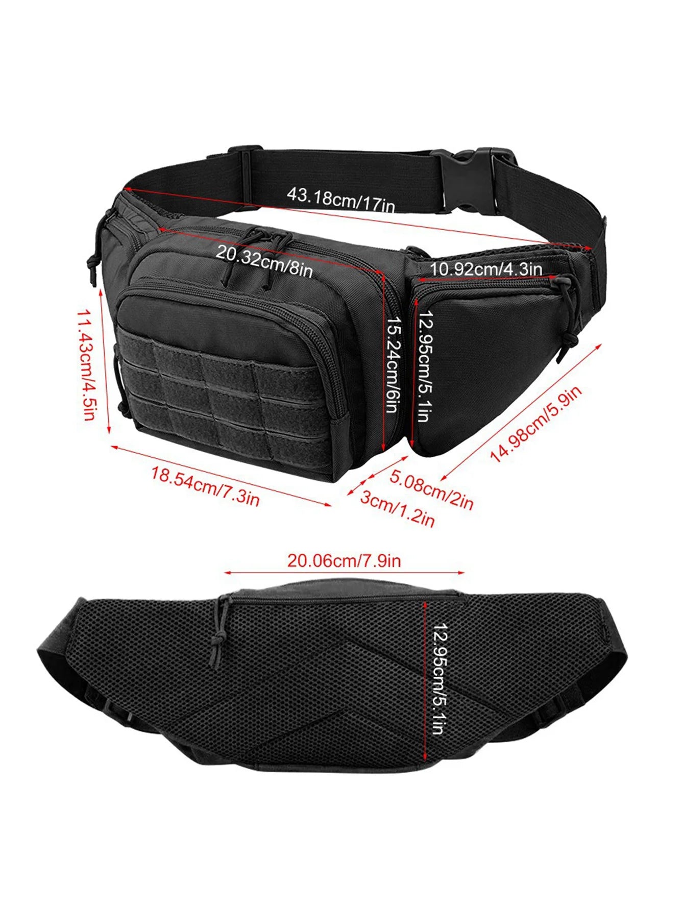 OPHIDIAN Multifunctional waist bag Outdoor cycling storage bag Portable invisible waist hanging gun bag accessory bag