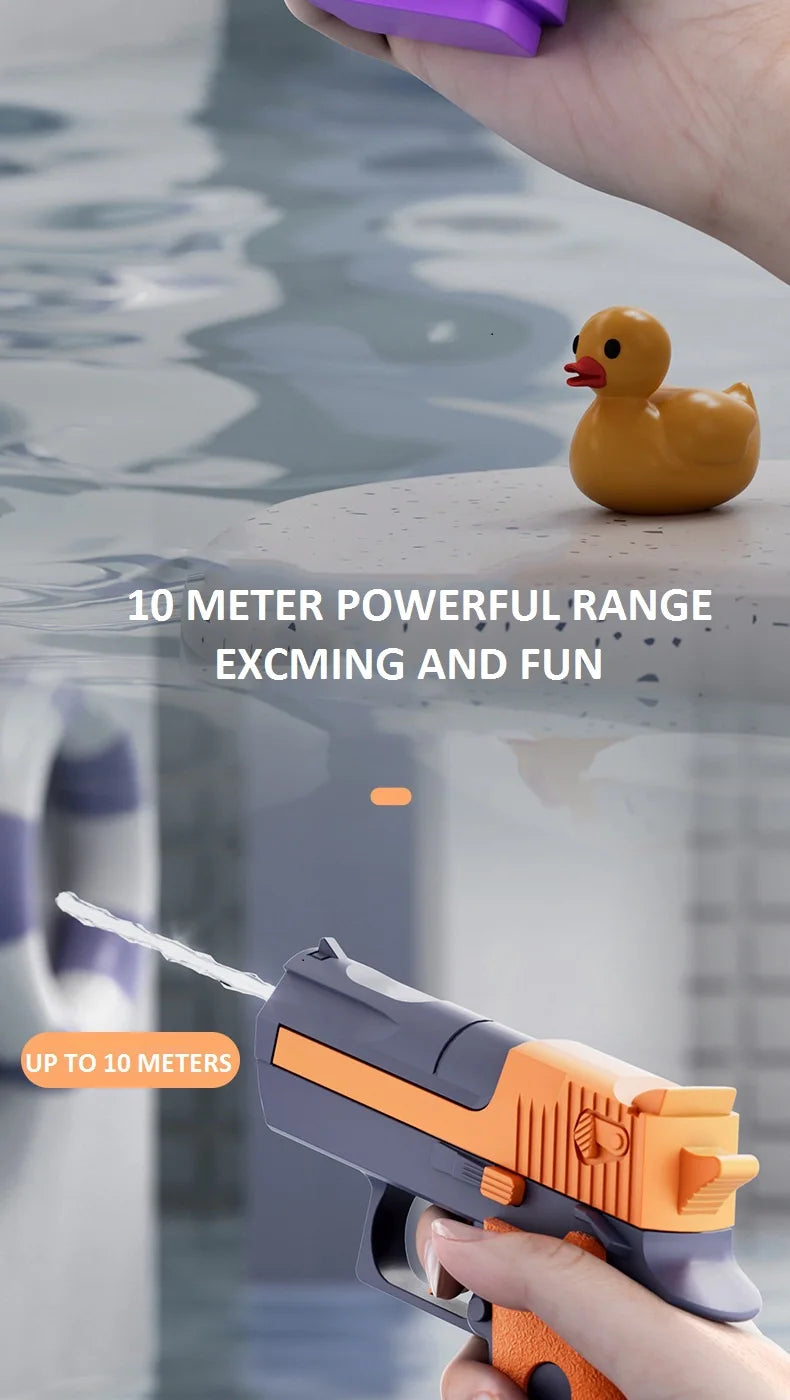 Hot Mini Desert Eagle Mechanical Continuous Firing Water Gun Shooting Game Summer Outdoor Beach Toy Gun for Children Boys Gifts ALPENZO