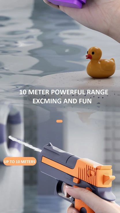 Hot Mini Desert Eagle Mechanical Continuous Firing Water Gun Shooting Game Summer Outdoor Beach Toy Gun for Children Boys Gifts ALPENZO