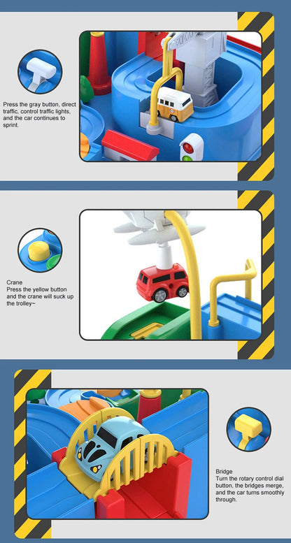Racing Rail Car Model Space Aerospace Animals Educational Toys Children Train Track Adventure Brain Mechanical Interactive Game ALPENZO