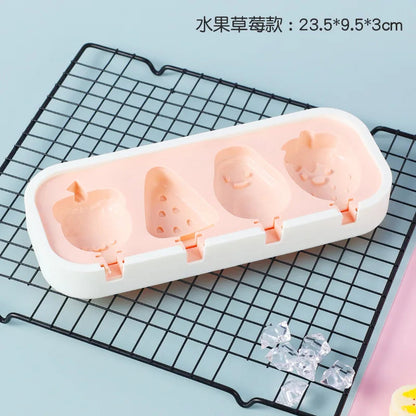 Popsicles Molds Kids Baby Cute Shapes Silicone Mini Popsicle Molds BPA Free Reusable Ice Cream Mold Popsicle Maker Homemade Set ALPENZO