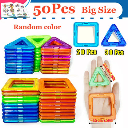 Magnetic Building Blocks Big Size and Mini Size DIY Magnets Toys for Kids Designer Construction Set Gifts for Children Toys ALPENZO