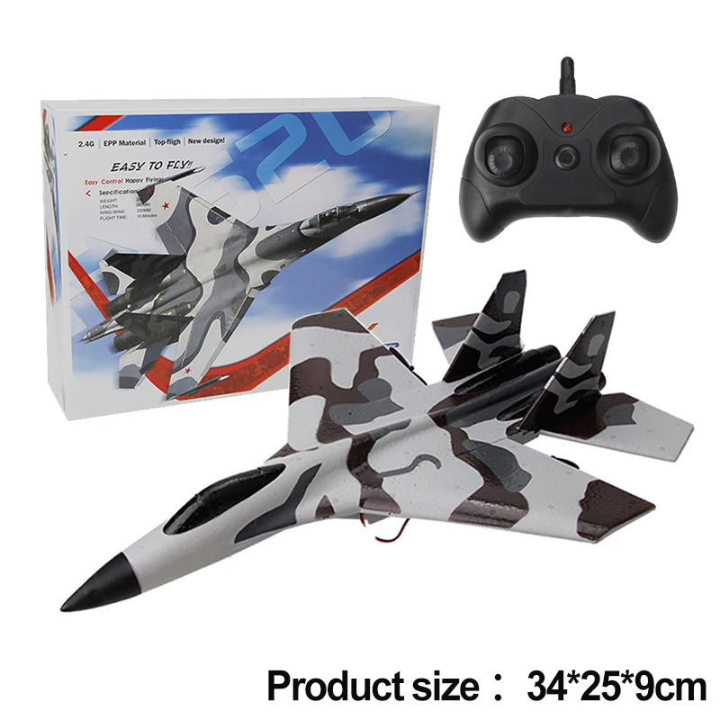 RC Foam Aircraft SU-35 Plane 2.4G Radio Control Glider Remote Control Fighter Plane Glider Airplane Foam Boys Toys for Children ALPENZO