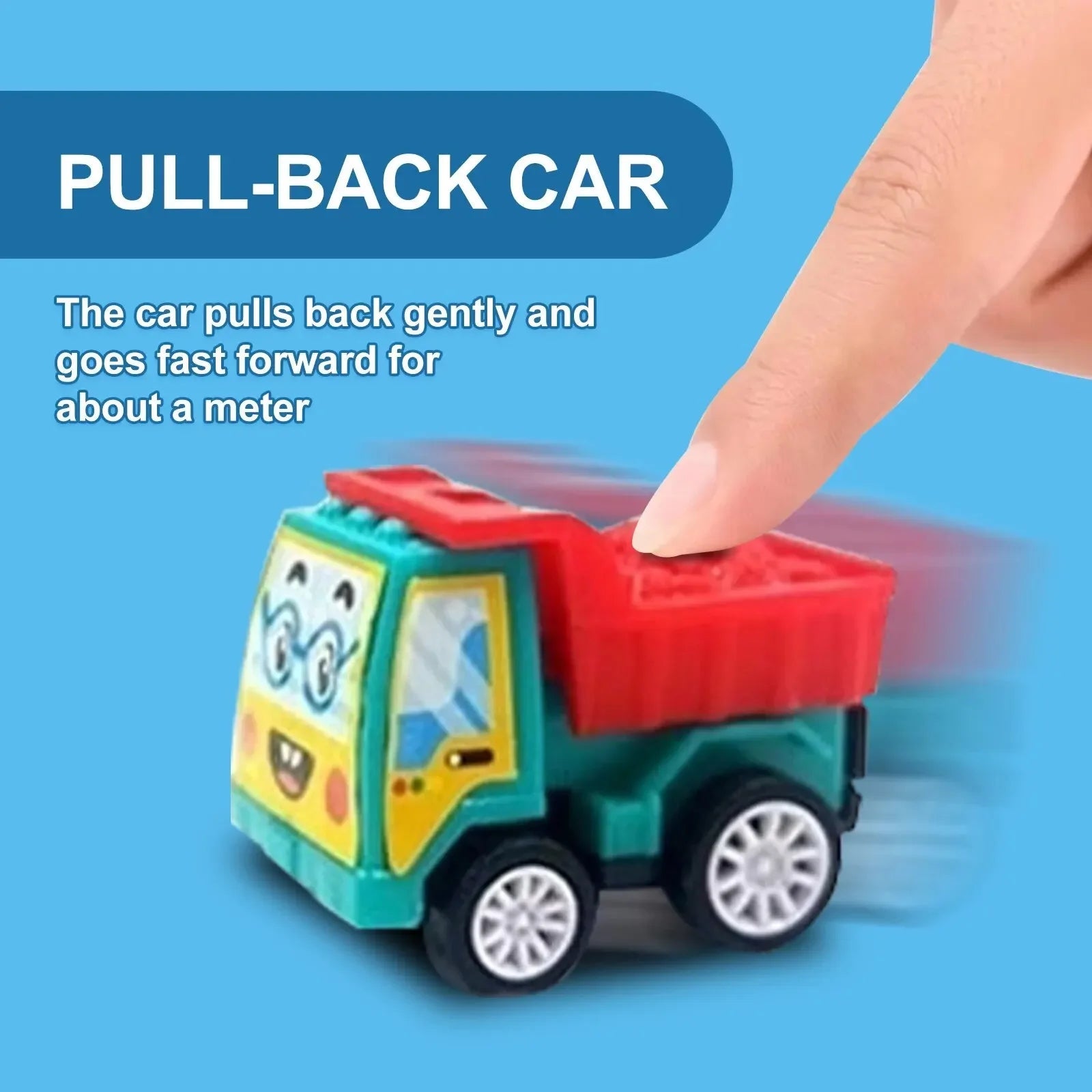 1 Bag 6 PCS Mini Inertial Pull Back Engineering Car Plastic Friction Vehicle Truck Model Toy For Children Boy Girl Birthday Gift ALPENZO