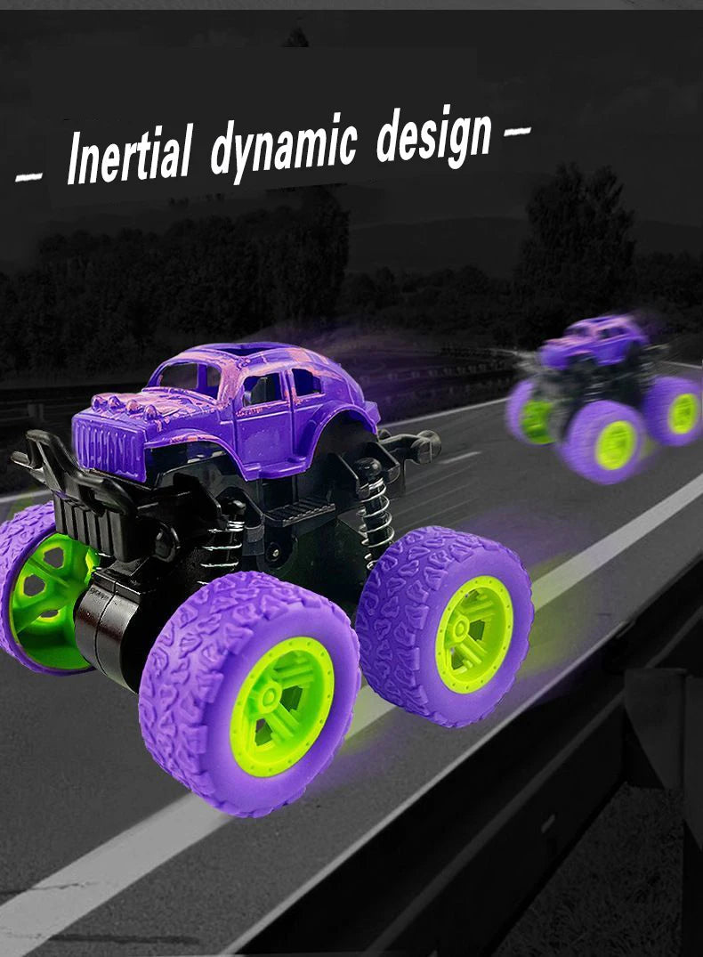 Inertial Off-Road Vehicle Toy Super Fall Resistant Climbing Car Model Car Children's Four-Wheel Drive Toy 360 Degree Rotation ALPENZO