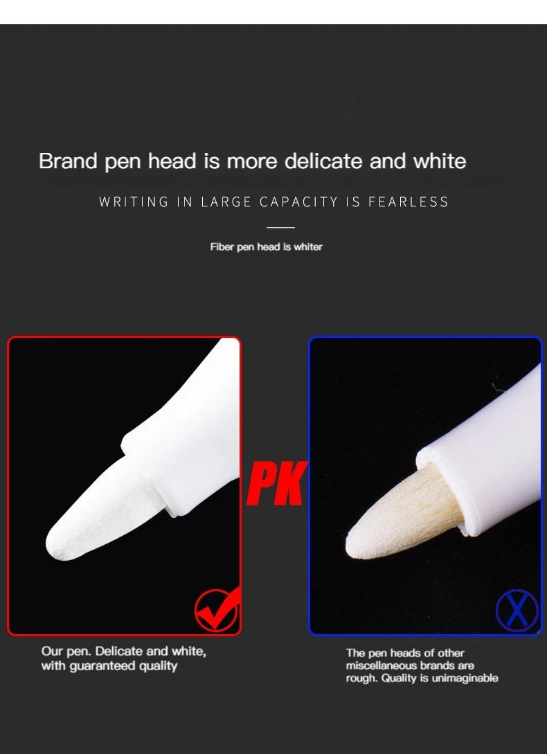 1/4Pcs White Permanent Paint Pen set for Wood Rock Plastic Leather Glass Stone Metal Canvas Ceramic Deep Hole Marker 0.7mm ALPENZO