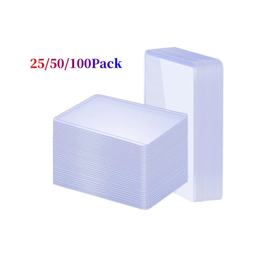 3" x 4" Clear Regular Toploaders for Cards with Card Sleeves Bundle Standard Size 25/50/100ct for All Kinds of Game Cards ALPENZO