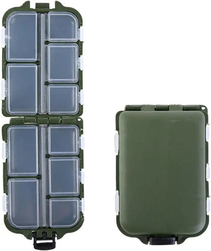 Fishing Tackle Box Portable Case Hooks Lure Baits Storage Box Containers For Storing Swivels Jigs Hooks Sinker,10 Compartments