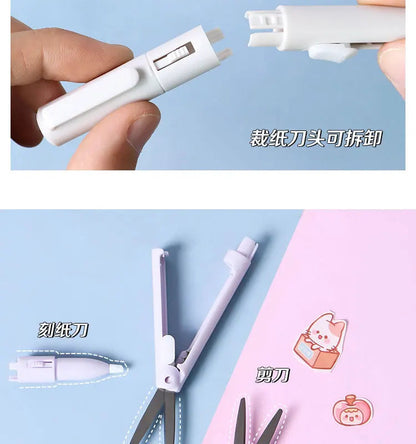 Mini Colorful Folding Scissors , Hand Tent Cutting, Mini Engraving Knife, Scissors, Paper Trimming Utility Knife ALPENZO