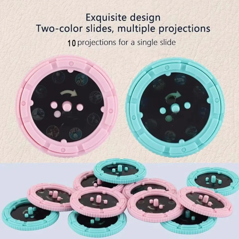10Pcs Cards Cartoon Projection Flashlight Patterns Creative Children Flashlight Toy Projector Baby Toys Bedtime Story Book Toy ALPENZO