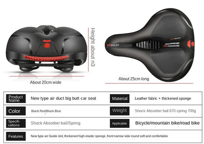 ESLNF Hollow Breathable Bicycle Saddle MTB Road Bike Saddle Shock Absorbing Comfortable Big Butt Bike Seat Bicycle  Accessories