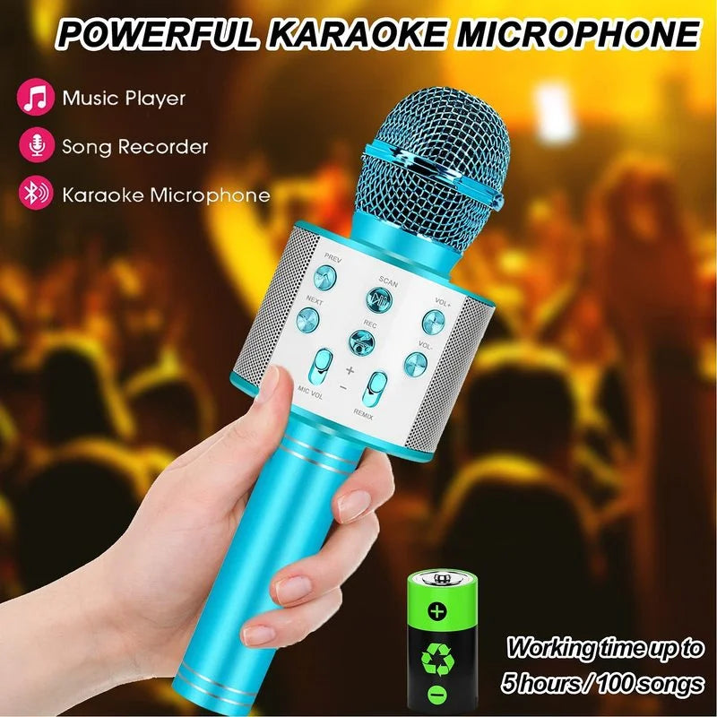 Fun Toys for 4-15 Year Old Girls, Handheld Karaoke Microphone for Kids Birthday Xmas Gifts for 8 9 10 11 Years Old Boys Girl ALPENZO