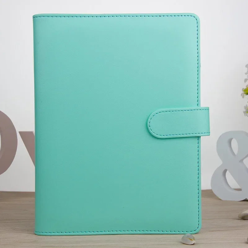 Macaroon Color A6/A5 PU Leather DIY Binder Notebook Cover Diary Agenda Planner Paper Cover School Stationery ALPENZO