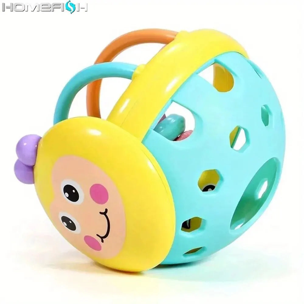 1 Pc 10cm Baby Toy Catch Ball Bendy Baby Walker Rattles Develop Intelligence Ball 0-12 Months Plastic Bell Rattle Doll ALPENZO