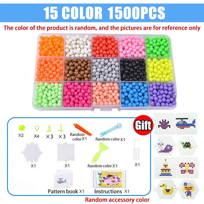 Handmade Magic Water Fuse Beads Creative Beads DIY Art Crafts Toys Magic Water Sticky Beads Sensory Toys Set with Accessories ALPENZO