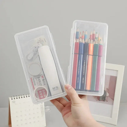 Large Capacity Transparent Stationery Case Pencil Storage Colour Pencil Storage Children's Crayon Painting Sketching Pencil Bag ALPENZO