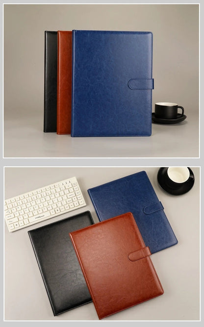 Multifunctional A4 Conference Folder Business Stationery Folder Leather Contract File Folders ALPENZO
