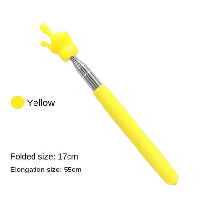 Retractable Teacher Pointer Finger Design StainlessSteel Telescopic School Teaching Pointer Stick Teacher Supplies for Classroom ALPENZO