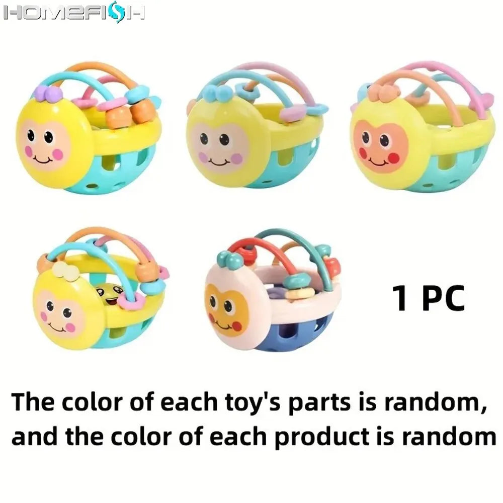 1 Pc 10cm Baby Toy Catch Ball Bendy Baby Walker Rattles Develop Intelligence Ball 0-12 Months Plastic Bell Rattle Doll ALPENZO