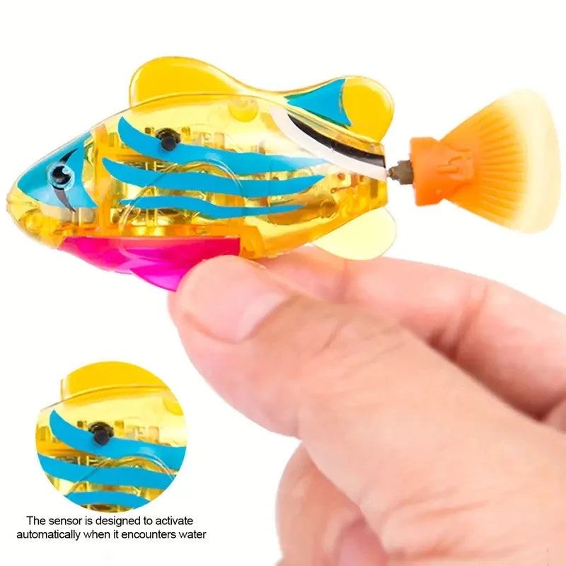 Baby Shower Luminous Induction Electric Fish Playing in Water Toy, Simulated Electronic Fish for Luminous Swimming ALPENZO