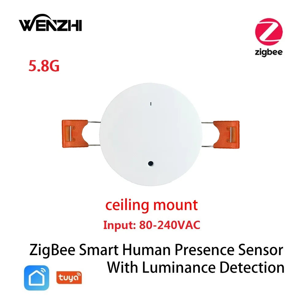 ZigBee Wifi MmWave Human Presence Motion Sensor With Luminance/Distance Detection 5/110/220V Tuya Smart Life Home Automation - ALPENZO