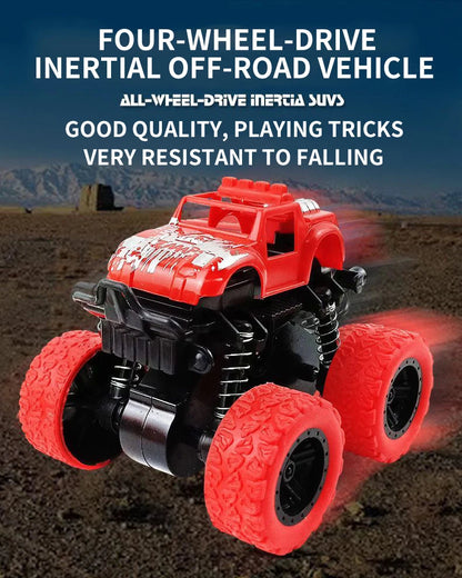 Inertial Off-Road Vehicle Toy Super Fall Resistant Climbing Car Model Car Children's Four-Wheel Drive Toy 360 Degree Rotation ALPENZO