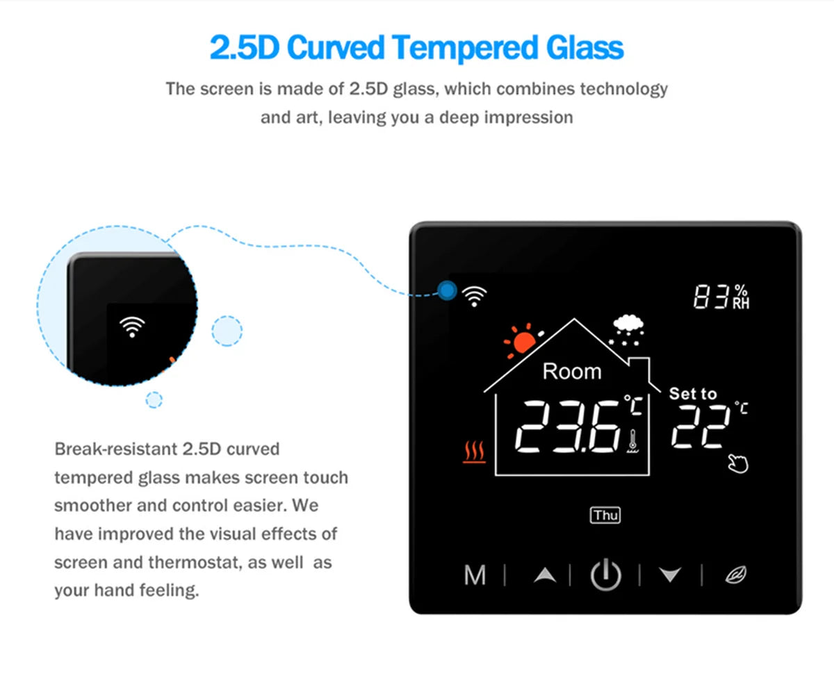 Tuya Smart Home Wifi Room Thermostat For Underfloor Heating Smart Thermostat for Gas Boiler 220V Temperature Controller Alexa - ALPENZO