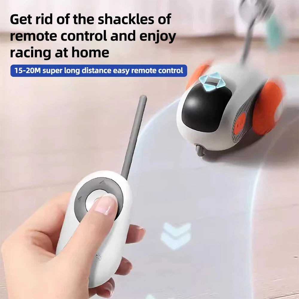 Smart Cat Toy 2 Modes Automatic Moving Remote Controlled Toy Car for Cats Dogs Interactive Playing Kitten Training Pet Supplies - ALPENZO