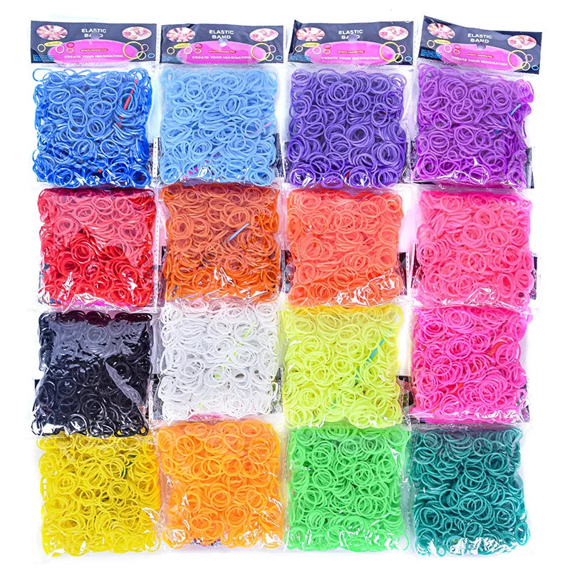 Pantone Color Western European Style Rubber Band Rainbow Knitting Machine Bracelets Loom Bands Arts & Crafts, DIY Toys ALPENZO