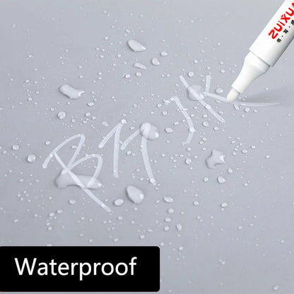 1/3/5/10pcs White Marker Pens set 2.0mm Oily Waterproof  Gel Pen  Graffiti Sketching Marker Stationery Writing  School supplies ALPENZO