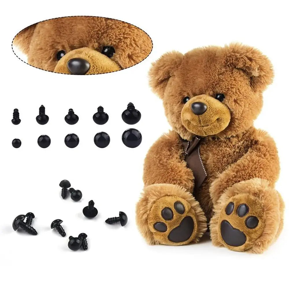100pcs 10mm Eyeball Doll Accessories Black Plush Safety Eyes Amigurumi For Toys 6mm 8mm 12mm DIY Funny Toy Eyes Animal ALPENZO