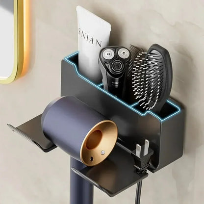 1 Pcs Hair Dryer Holder Wall Dryer Cradle Straightener Stand Hairdryer Organizer Box Plastic Hair Dryer Stand Bathroom Organizer - ALPENZO