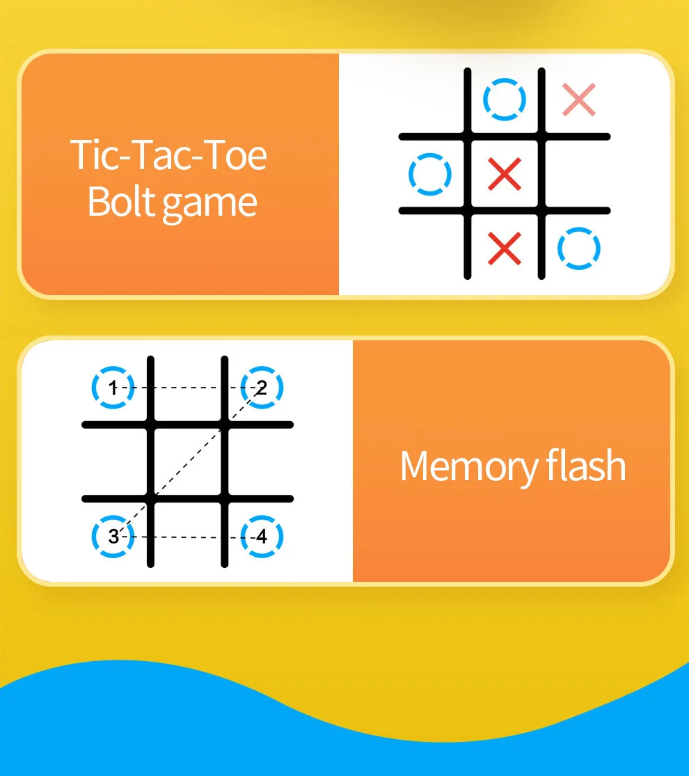 Puzzle Tic-tac-toe Board Game Parent-child Two-person Electronic Battle Console Nine Kung Checkerboard Interactive Toys
