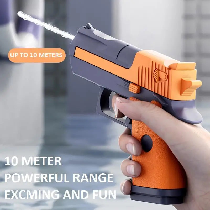 Hot Mini Desert Eagle Mechanical Continuous Firing Water Gun Shooting Game Summer Outdoor Beach Toy Gun for Children Boys Gifts ALPENZO