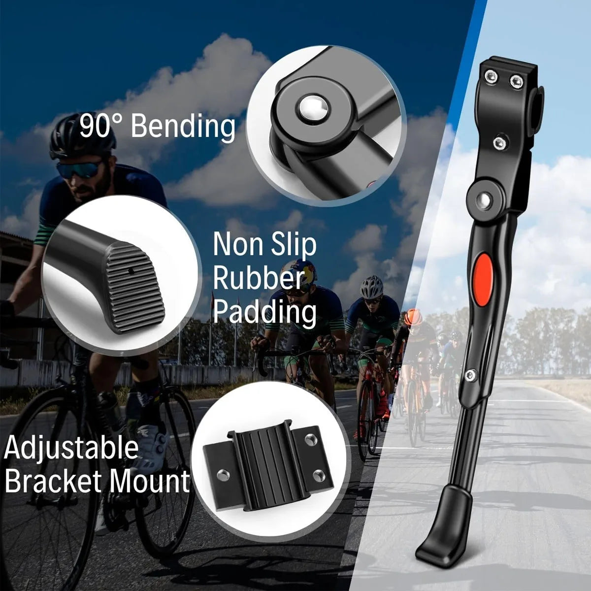 Bicycle Stand Foot Support Universal Bicycle Stand Stable Non slip Side Stand Aluminum Alloy Bicycle Stand 2 Style Selection
