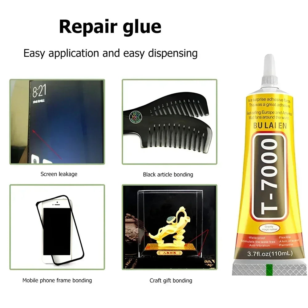 1 pc 15/50/110ml B-7000 Glue T-8000 Adhesive Epoxy Resin Repair Cell Phone Touch Screen Liquid Glue Jewelry Craft Adhesive Glue ALPENZO
