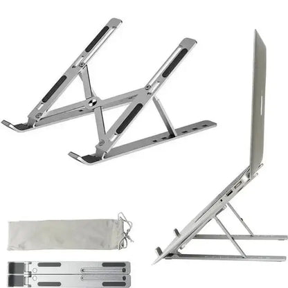 Portable Laptop Stand Aluminum Notebook Support Computer Bracket Macbook Air Pro Holder Accessories Foldable Lap Top Base For Pc - ALPENZO