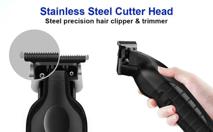 KEMEI Black Hair Clippers for Men Cordless Clippers for Hair Cutting Professional Barber Clippers USB Rechargeable Wireless Hair - ALPENZO