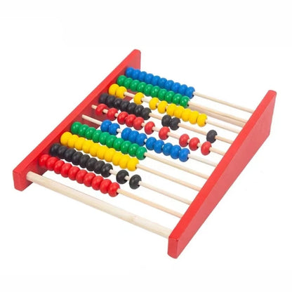 Montessori Teaching Aids Abacus Rack Children's Early Education Colorful Calculation Rack Ten Wooden Toys Back To School Gift ALPENZO